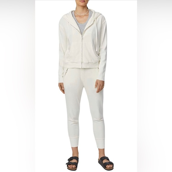 NWT Bandier x Sincerely Jules The Juniper Zip Up Hoodie Cream - Picture 7 of 10